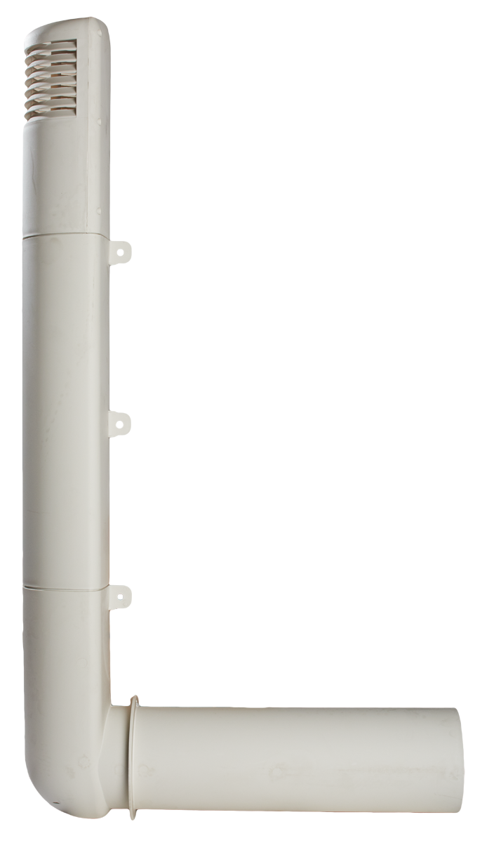 Tuuletuskulma 125 mm, vaaleanharmaa ABTK125VH