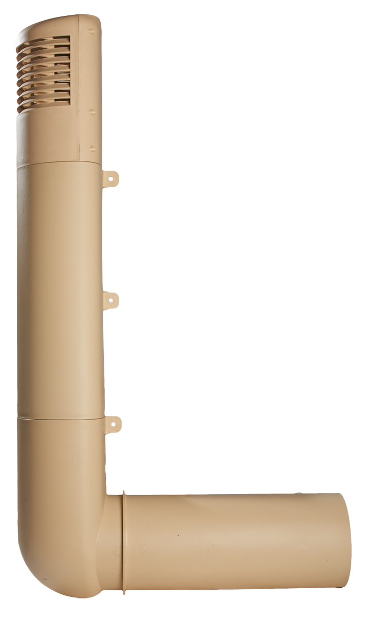 Tuuletuskulma 160 mm, vaalean harmaa ABTK160VH